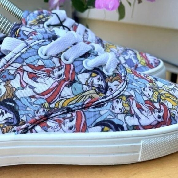 NEW Disney Princess Canvas Lace Up Sneakers - Picture 2 of 11
